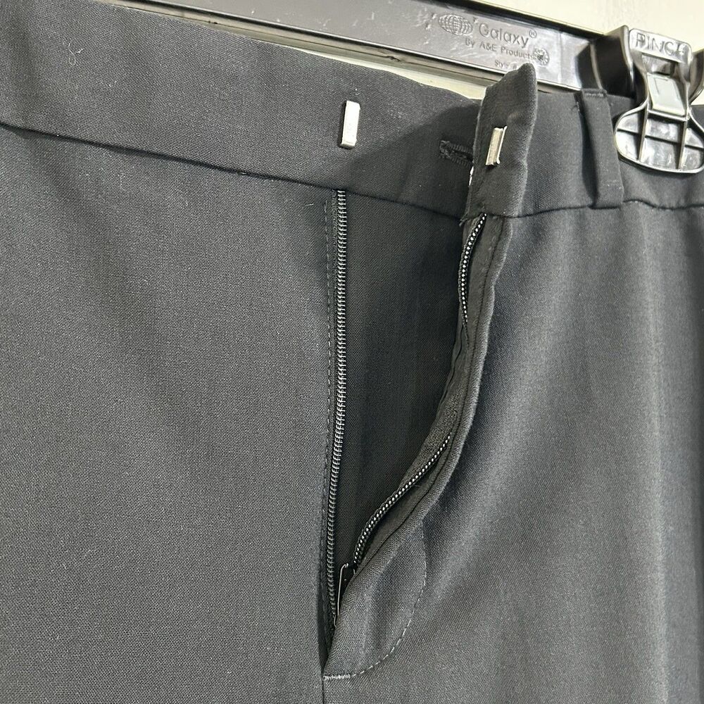 Banana Republic Ryan Fit Italian Wool Black Pants Size 12 Tall Mid Rise Straight - Picture 5 of 14